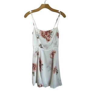 Reformation White Floral Mini Romantic Feminine Chic Dress Sz 0 Cottagecore Slip